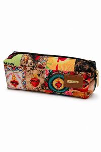 Porta-lápis Estampado Sagrado Coração com Zíper