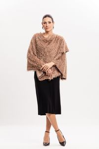 Poncho Felpudo Marrom