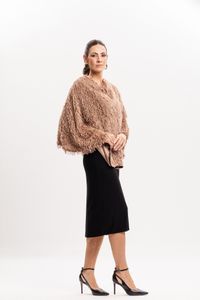 Poncho Felpudo Marrom