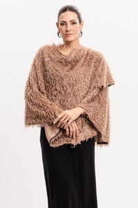 Poncho Felpudo Marrom