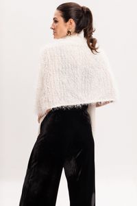 Lenço Pelinhos Largo Off White