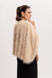 Poncho Transpasse Pelinhos Caqui