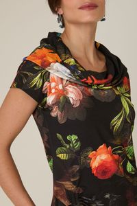Blusa de Malha Floral Gola Rolê Estampa Elias Vanden Broeck 
