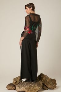 Xale Estampa Rosas Vermelhas