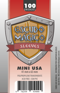 Foto do produto Sleeves Escudo Mágico - MINI USA - 100u  - 41 mm X 63 mm