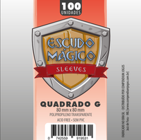 Foto do produto Sleeves Escudo Mágico - MEDIO SQUARE - 100u  - 80 mm X 80 mm