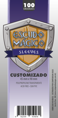 Foto do produto Sleeves Escudo Mágico - CUSTOMIZADO 100u  - 45mm X 90 mm