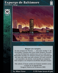 Foto do produto VtES - Carta Avulsa: Expurgo de Baltimore (Baltimore Purge)