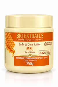 Foto do produto Máscara Banho de Creme Nutritivo Mel Chia e Colágeno 250g Bioextratus