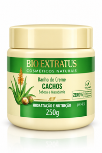 Foto do produto Máscara Banho de Creme Cachos Basosa e Macadâmia 250g Bioextratus