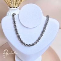 Foto do produto CHOKER CORDÃO BAIANO 5MM ROBUSTO BANHADO EM RÓDIO