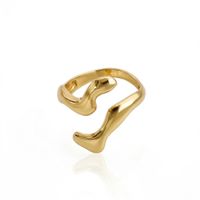 Foto do produto ANEL REGULÁVEL CURVE BANHADO EM OURO 18K