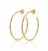 Foto do produto ARGOLA LISA M BANHADO EM OURO 18K