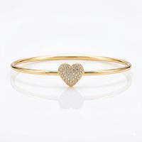 Foto do produto BRACELETE MINI CORAÇAO CRAVEJADO - BANHADO A OURO 18K