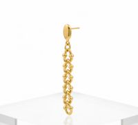 Foto do produto BRINCO CASCATA ELOS GRADUADOS BANHADO A OURO 18K