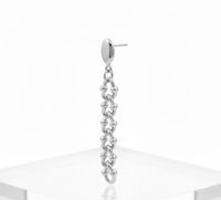 Foto do produto BRINCO CASCATA ELOS GRADUADOS BANHADO A PRATA 925