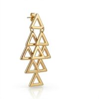 Foto do produto BRINCO CASCATA TRIÂNGULO BANHADO EM OURO 18K