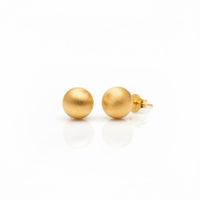Foto do produto BRINCO DE BOLINHA FOSCA M BANHADO EM OURO 18K