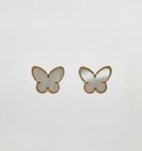 Foto do produto BRINCO DE BORBOLETA COM RESINA BANHADO EM OURO 18K