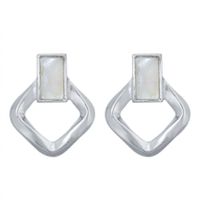 Foto do produto BRINCO GEOMETRICO ARTICULADO BANHADO A PRATA 925
