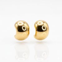 Foto do produto BRINCO MEIA ARGOLA ROBUSTO P BANHADO EM OURO 18K