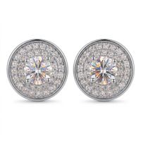 Foto do produto BRINCO SAFIRA CRAVEJA COM ZIRCONIAS - BANHADO EM PRATA 925