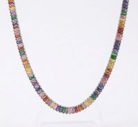 Foto do produto CHOKER RIVIERA BAGUETE MULTICOR BANHADO A PRATA 925