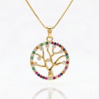 Foto do produto COLAR ARVORE DA VIDA ZIRCONIA COLORS - BANHADO EM OURO 18K