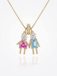 Foto do produto COLAR CASAL DE FILHOS - BANHADO EM OURO 18K