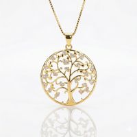Foto do produto COLAR COM PINGENTE DE ÁRVORE DA VIDA BANHADO EM OURO 18K