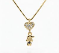 Foto do produto COLAR FILHO MINI ZIRCONIA AZUL - BANHADO A OURO 18K
