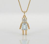 Foto do produto COLAR FILHO PEDRA AZUL - BANHADO EM OURO 18K