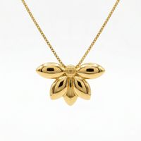 Foto do produto COLAR REGULÁVEL MEIA FLOR BANHADO EM OURO 18K