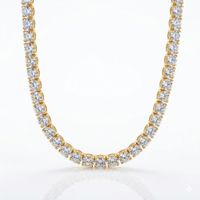 Foto do produto COLAR REGULÁVEL RIVIERA CRISTAL CRAVEJADO COM ZIRCÔNIAS BANHADO EM OURO 18K