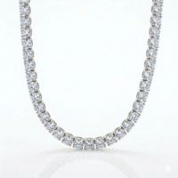Foto do produto COLAR REGULÁVEL RIVIERA CRISTAL CRAVEJADO COM ZIRCÔNIAS BANHADO EM PRATA 925