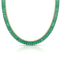Foto do produto COLAR REGULÁVEL RIVIERA VERDE BANHADO EM OURO 18K