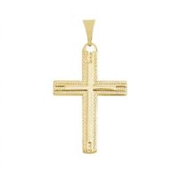 Foto do produto PINGENTE CRUZ COM DETALHES BANHADO A OURO 18K