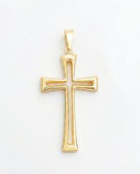 Foto do produto PINGENTE CRUZ VAZADA BANHADO A OURO 18K