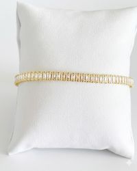 Foto do produto PULSEIRA BAGUETE CRISTAL BANHADO EM OURO 18K