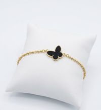Foto do produto PULSEIRA BORBOLETAS BLACK BANHADO EM OURO 18K