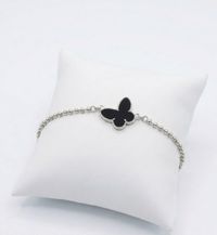 Foto do produto PULSEIRA BORBOLETAS BLACK BANHADO EM PRATA 925