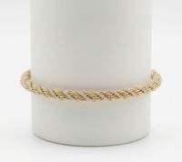 Foto do produto PULSEIRA CORDÃO BAIANO MIX DE BANHOS OURO 18K E PRATA 925