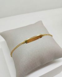 Foto do produto PULSEIRA INFANTIL ARO COM DETALHES PARA GRAVAÇÃO BANHADO A OURO 18K
