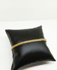Foto do produto PULSEIRA MASCULINA ITALIANA MALHA DE PALMEIRA BANHADO A OURO 18K