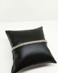 Foto do produto PULSEIRA MASCULINA ITALIANA MALHA DE PALMEIRA BANHADO A PRATA 925