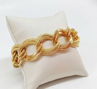 Foto do produto PULSEIRA MAXI ELOS DUPLOS BANHADO EM OURO 18K