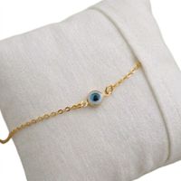 Foto do produto PULSEIRA OLHO GREGO BANHADO EM OURO 18K