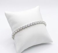 Foto do produto PULSEIRA REGULÁVEL RIVIERA CRAVEJADA COM ZIRCÔNIAS CRISTAL BANHADO EM PRATA 925