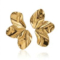 Foto do produto BRINCO MEIA FLOR ROBUSTO BANHADO EM OURO 18K