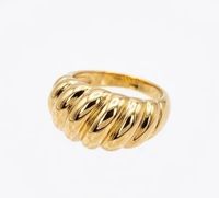 Foto do produto ANEL REGULÁVEL CROISSANT BANHADO EM OURO 18K